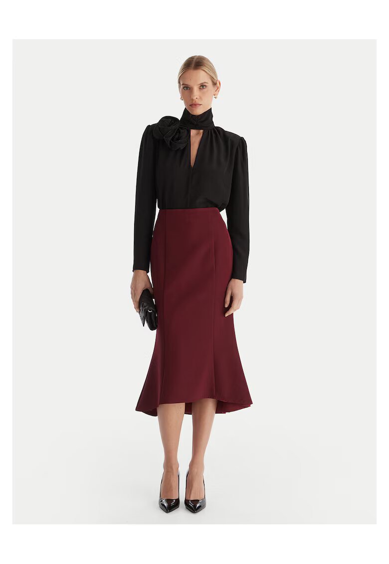 Access fashion Fusta Midi - bordo