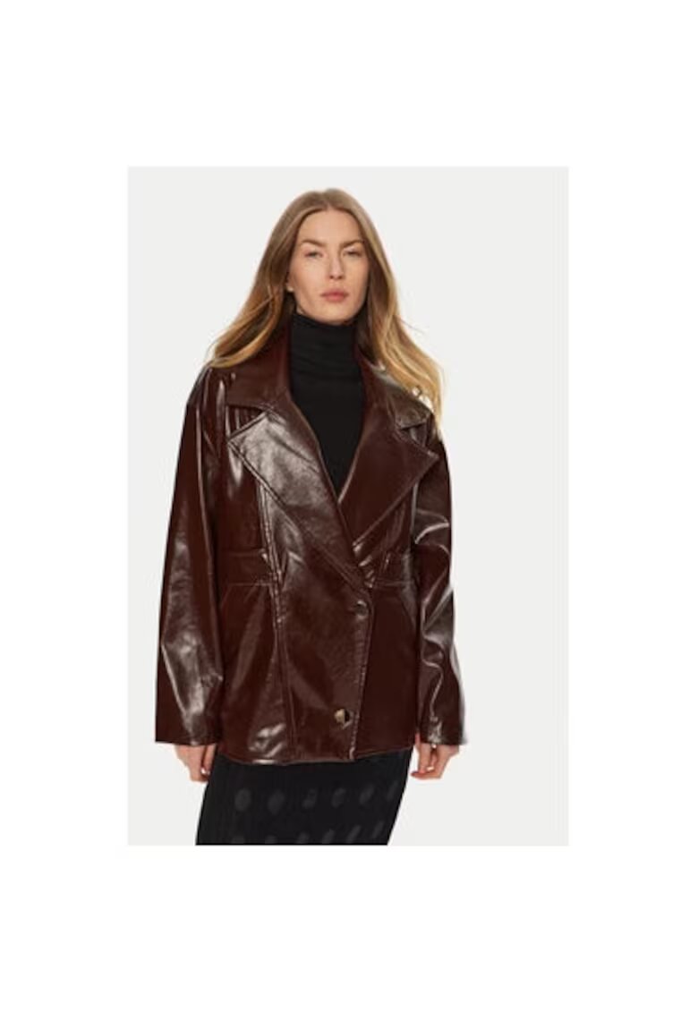 Access fashion Geaca dama - 304991127 - Piele ecologica - Maro - Maro