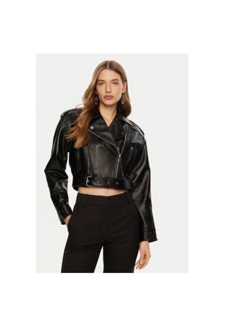 Access fashion Geaca dama - 304991257 - Piele naturala - Negru - Negru