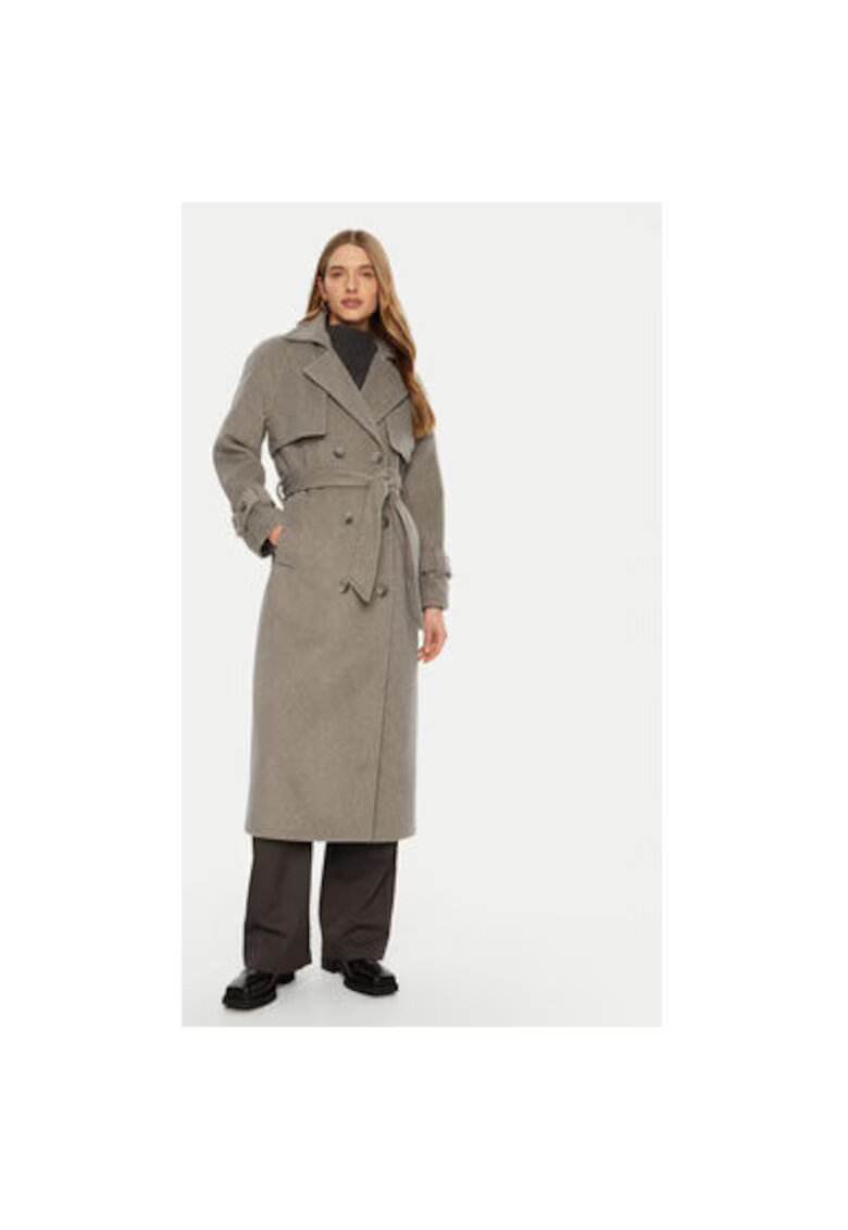 Access fashion Palton dama - 304991202 - Poliester - Gri - Gri