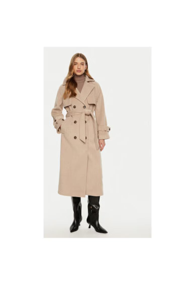 Access fashion Palton dama - 304991219 - Poliester - Bej - Bej