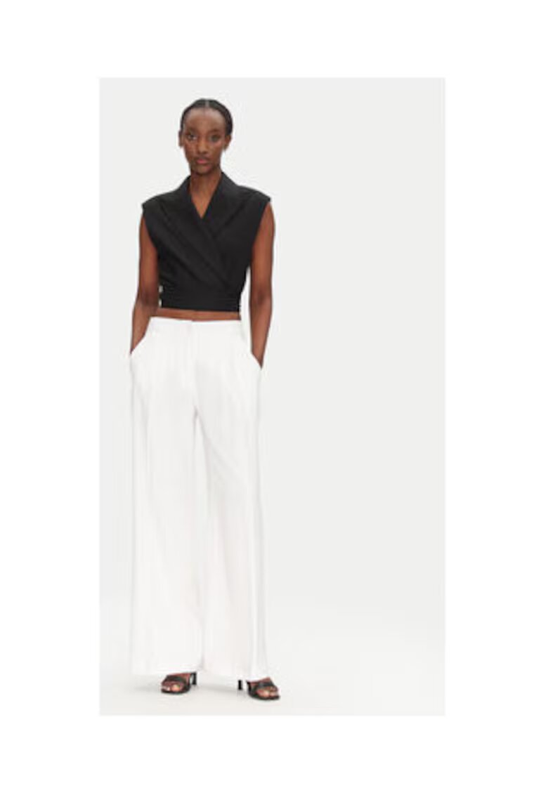 Access fashion Pantaloni dama - 92% vascoza - alb -