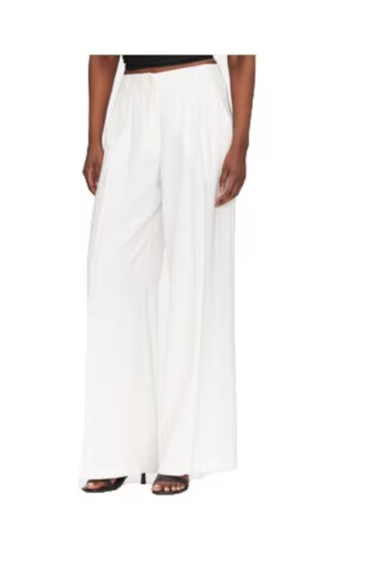 Access fashion Pantaloni dama FASHION-53-5084-195 - Viscoza/Poliester - Alb
