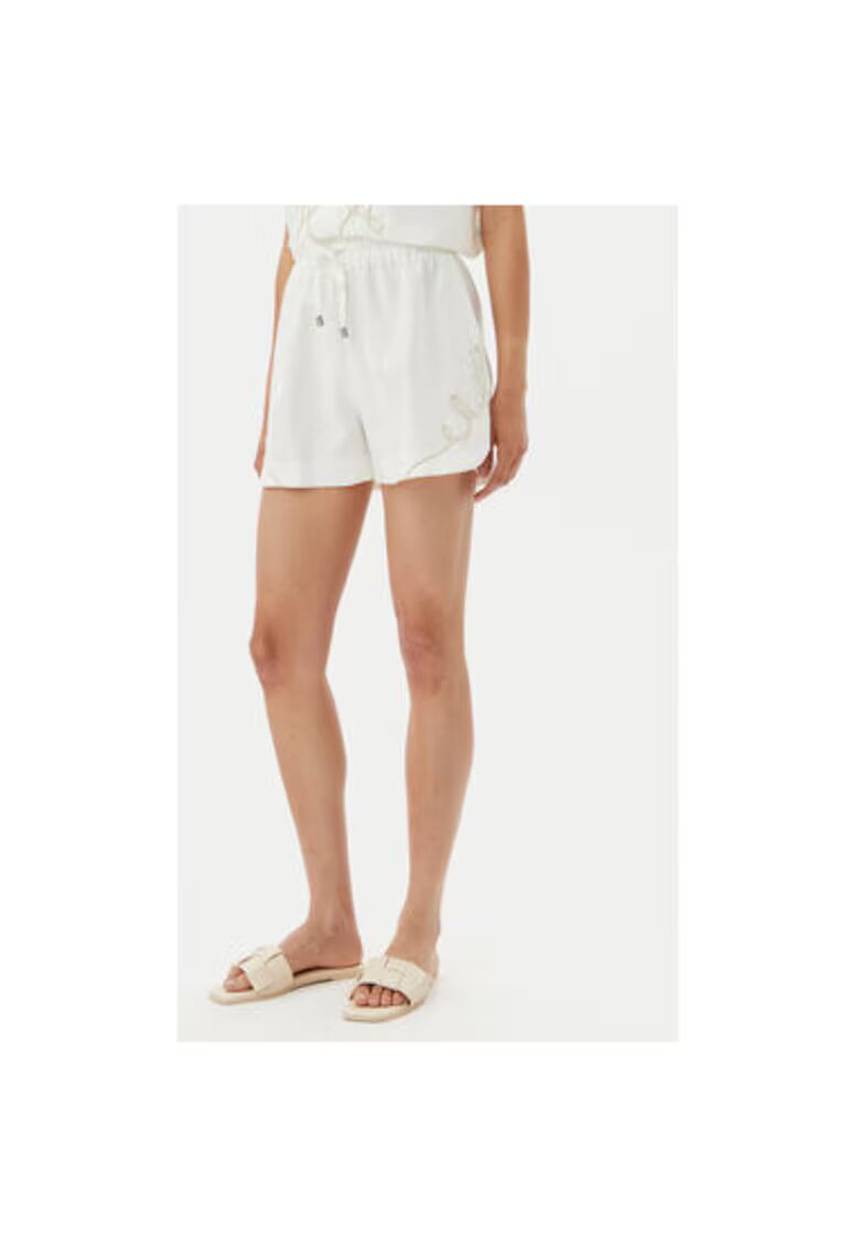 Access fashion Pantaloni scurti dama 53-5060 - In/Rayon - Alb - Alb