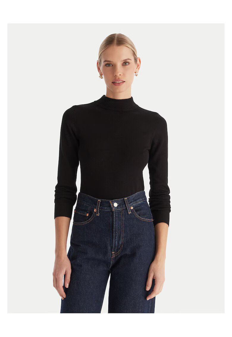Access fashion Pulover dama negru - tricotat