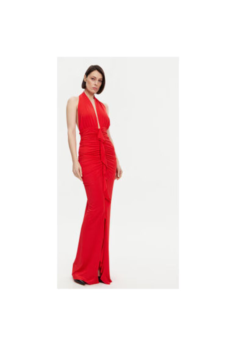 Access fashion Rochie dama 53-3349 - Poliester/Elastan - Rosu - Rosu
