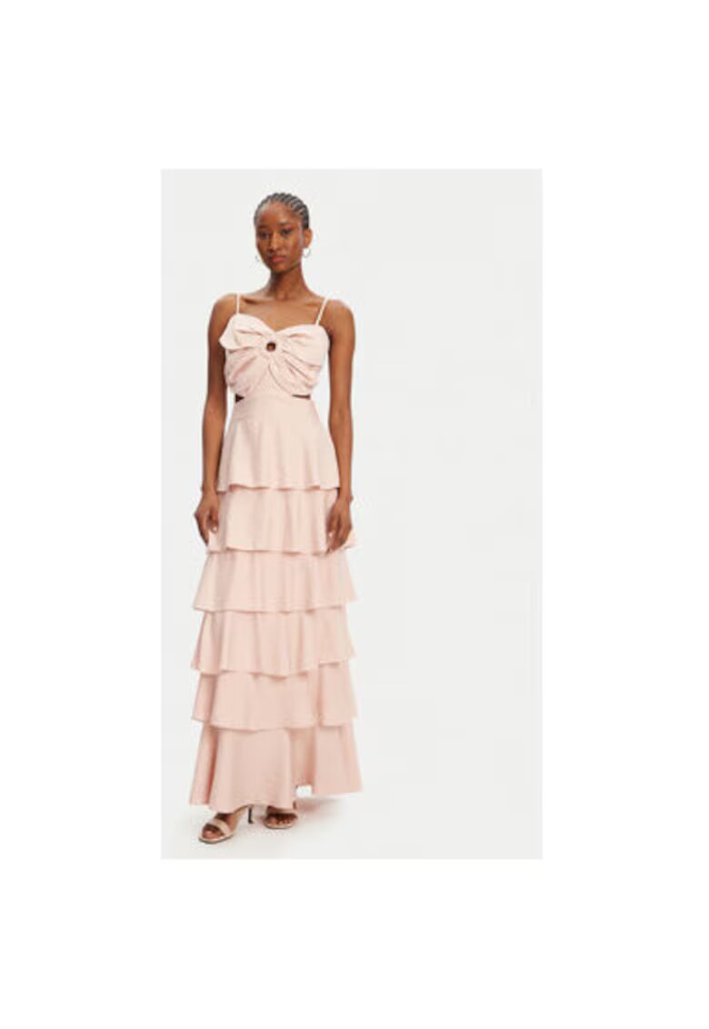 Access fashion Rochie dama 53-3365 - Rayon/Nylon - Bej - Bej