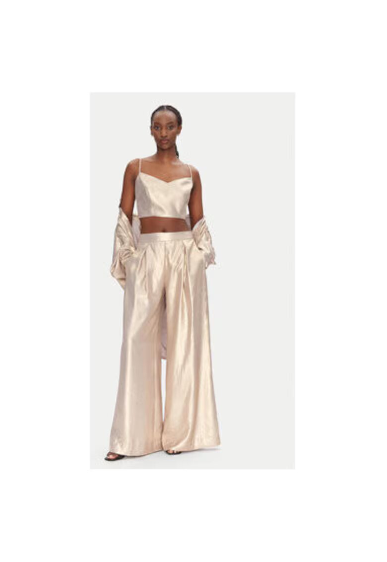 Access fashion Top dama 53-2021 - Poliester - Auriu - Auriu