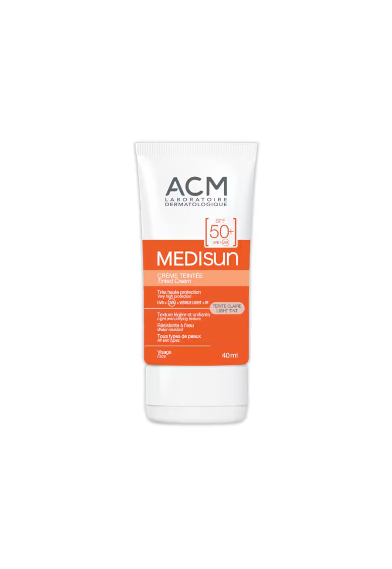 ACM Laboratoire Dermatologique Crema colorata pentru protectie solara ACM Medisun SPF 50+ light tint - 40 ml