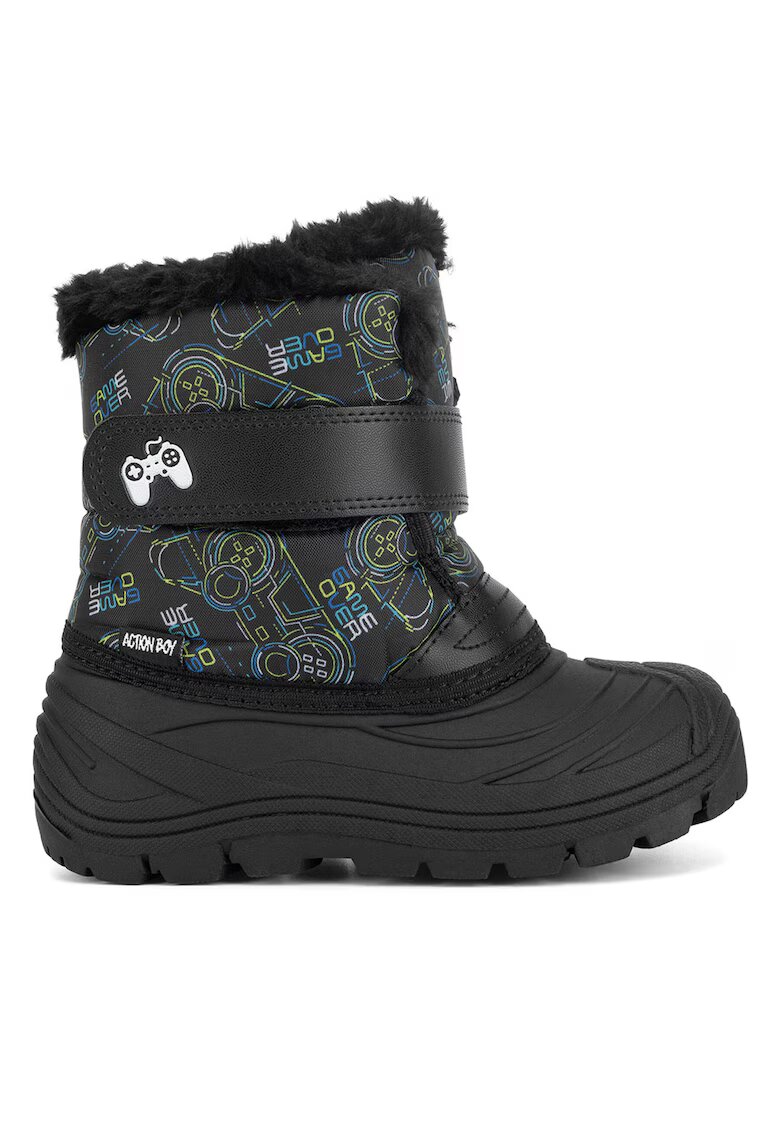 Action Boy Cizme sport baieti - textil - negru
