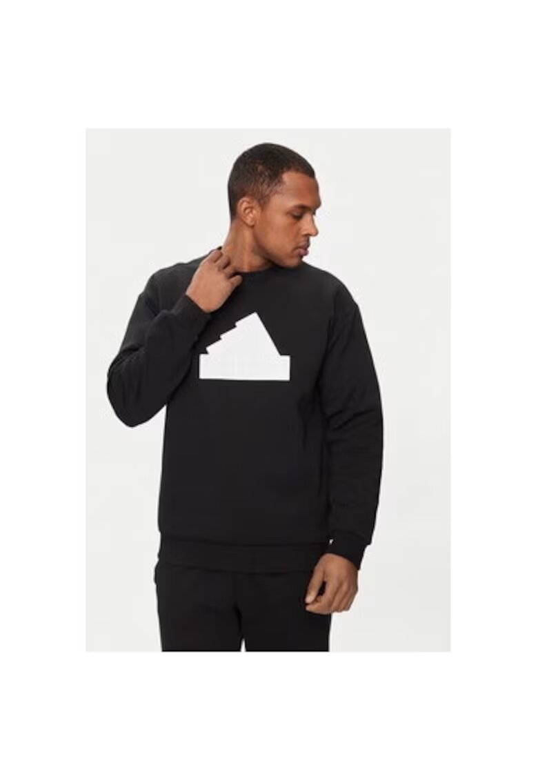 adidas Bluza barbati - 303488147 - Bumbac/Poliester reciclat - Negru - Negru