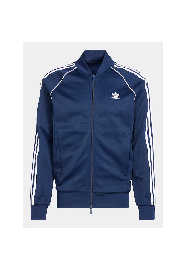adidas Bluza cu fermoar si logo -