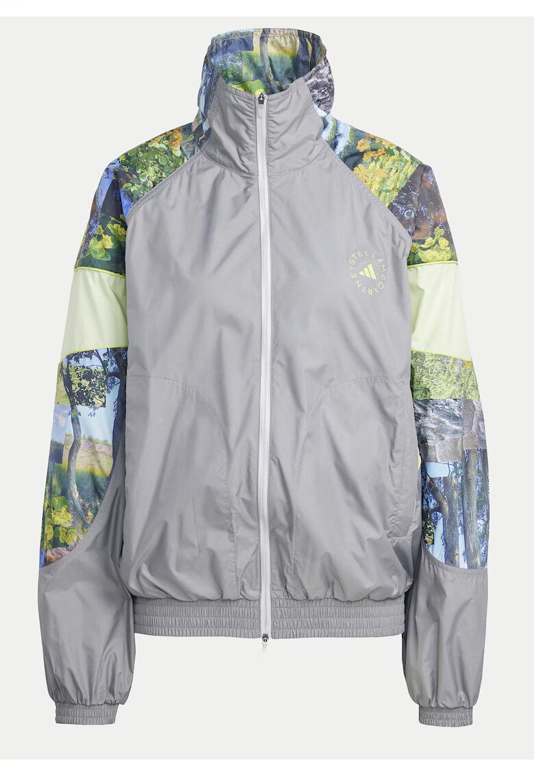 adidas Bluza de trening cu imprimeu si guler