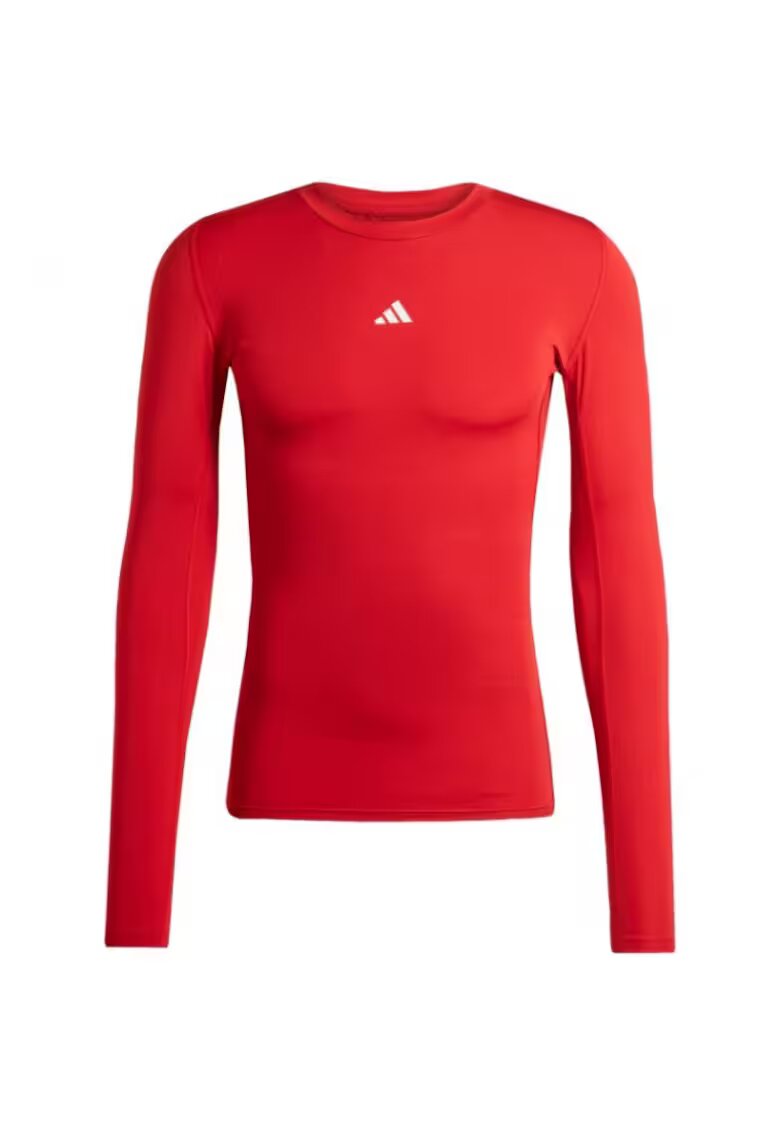 adidas Bluza sport pentru barbati - Techfit - cu maneca lunga - rosu
