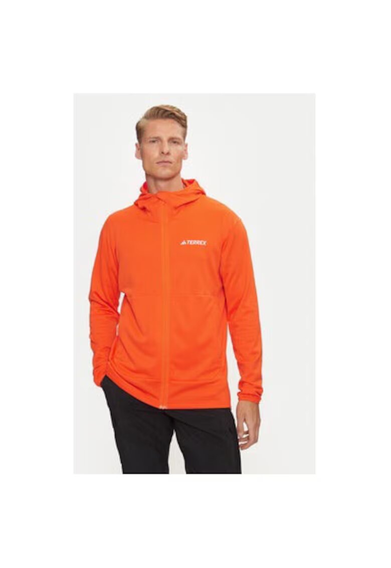 adidas Bluza tehnica barbati - 303973278 - Poliester reciclat - Portocaliu - Portocaliu