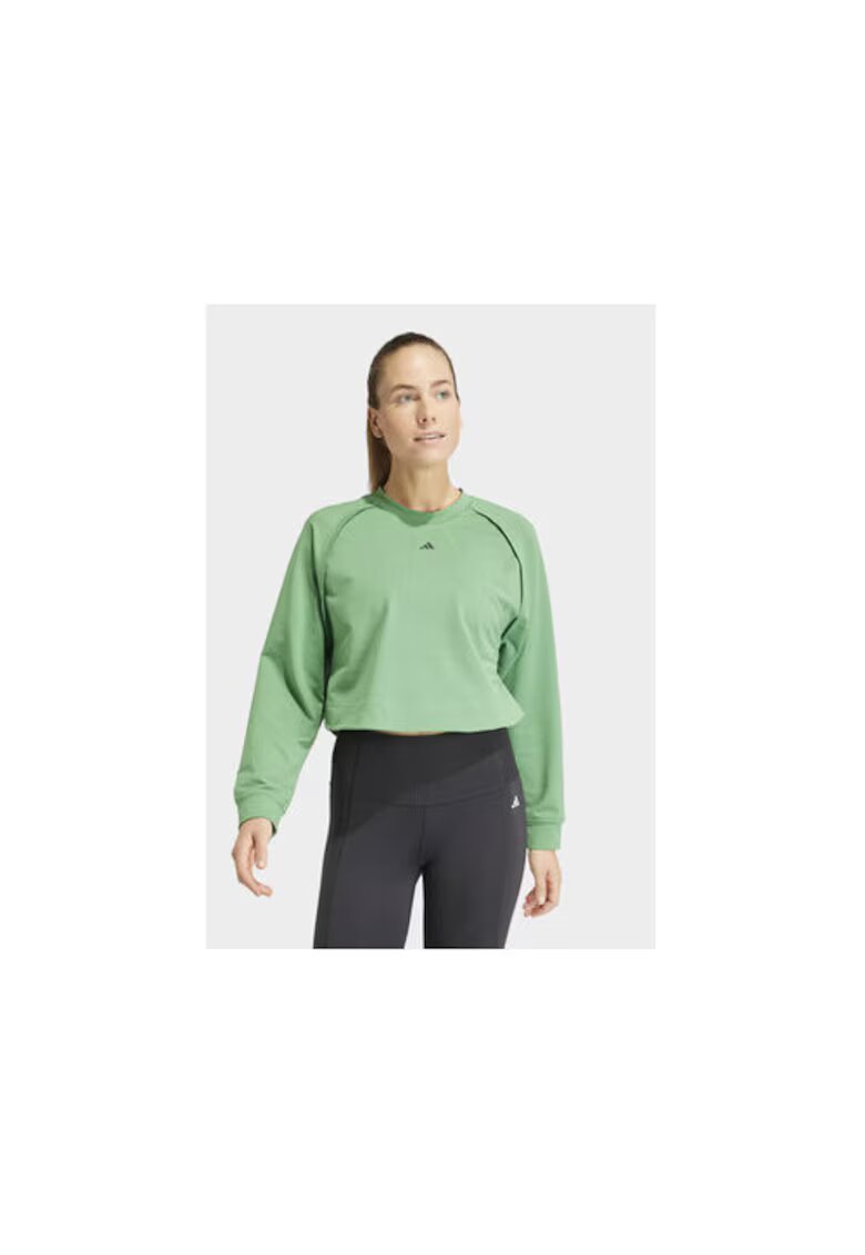 adidas Bluza termica dama - 303458218 - Poliester reciclat/Bumbac - Verde - Verde