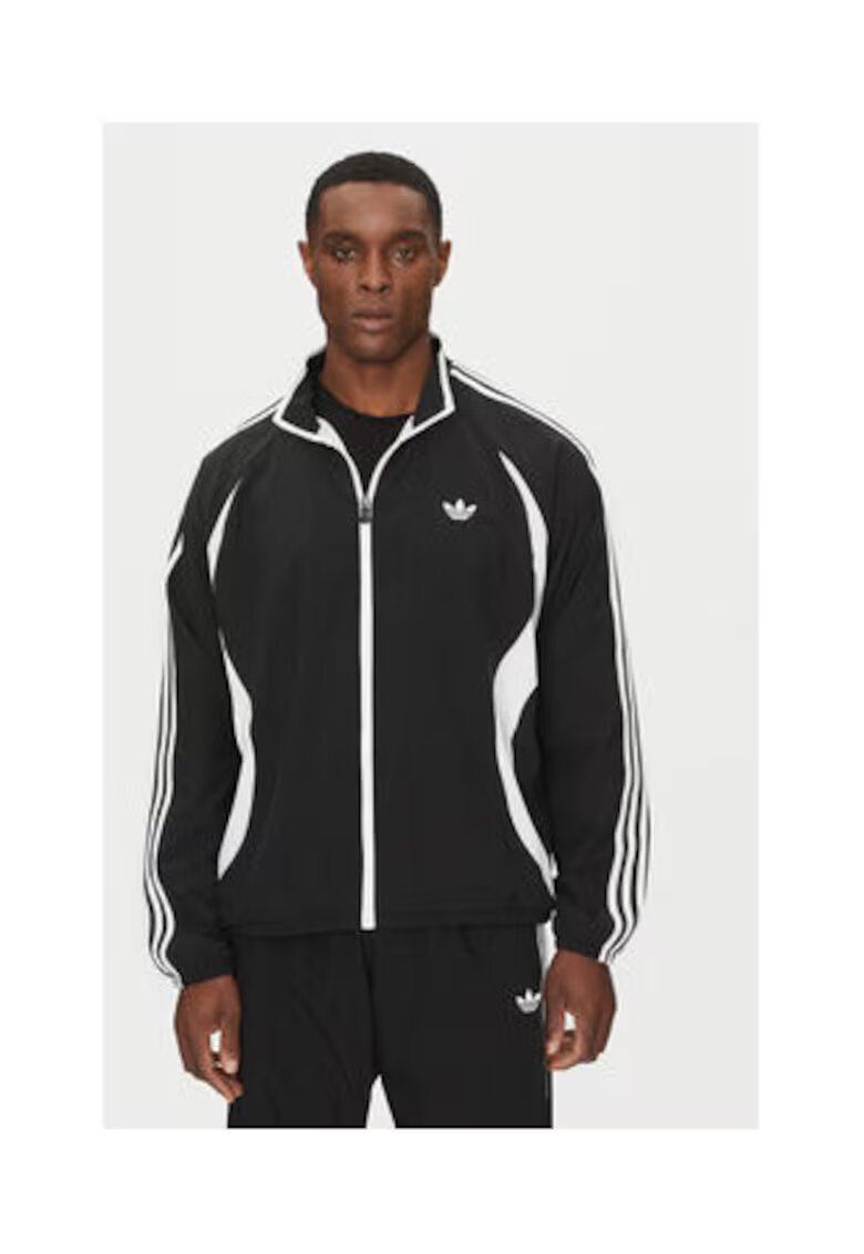 adidas Bluzon cu fermoar si detalii contrastante