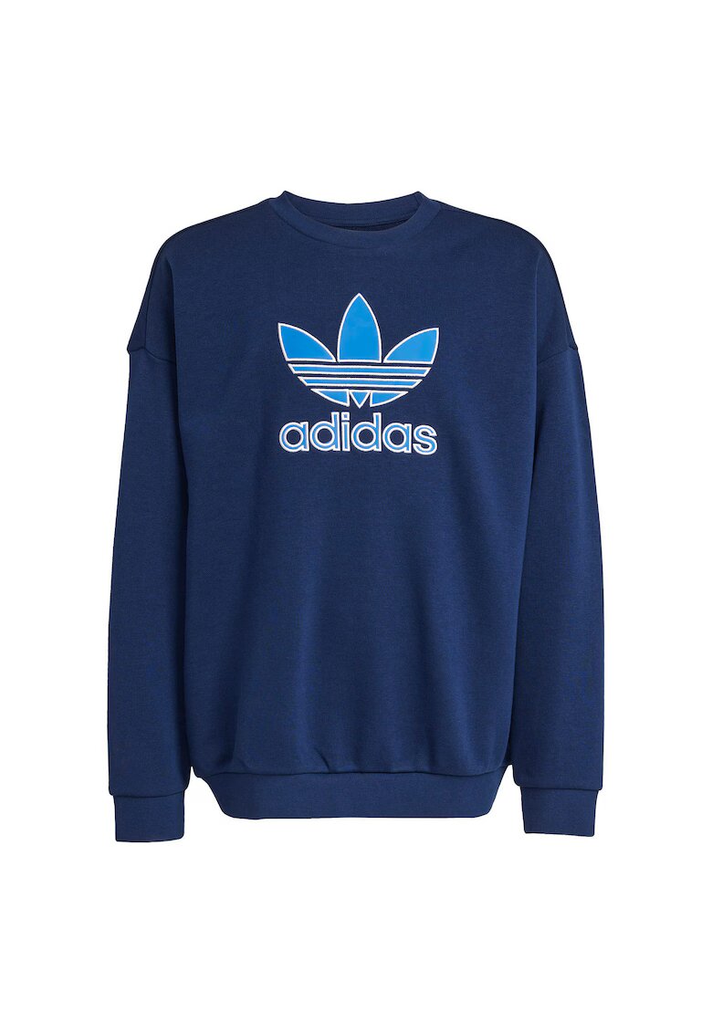 adidas Bluzon cu print logo si maneci cazute
