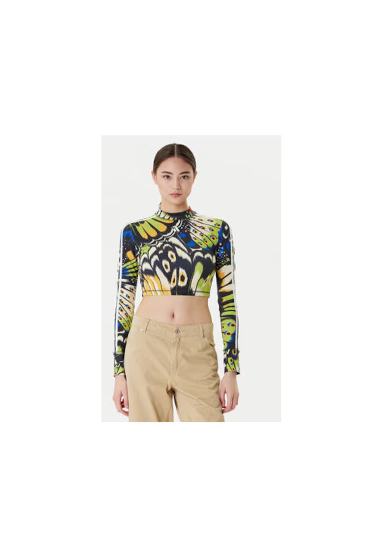 adidas Buza crop cu guler scurt