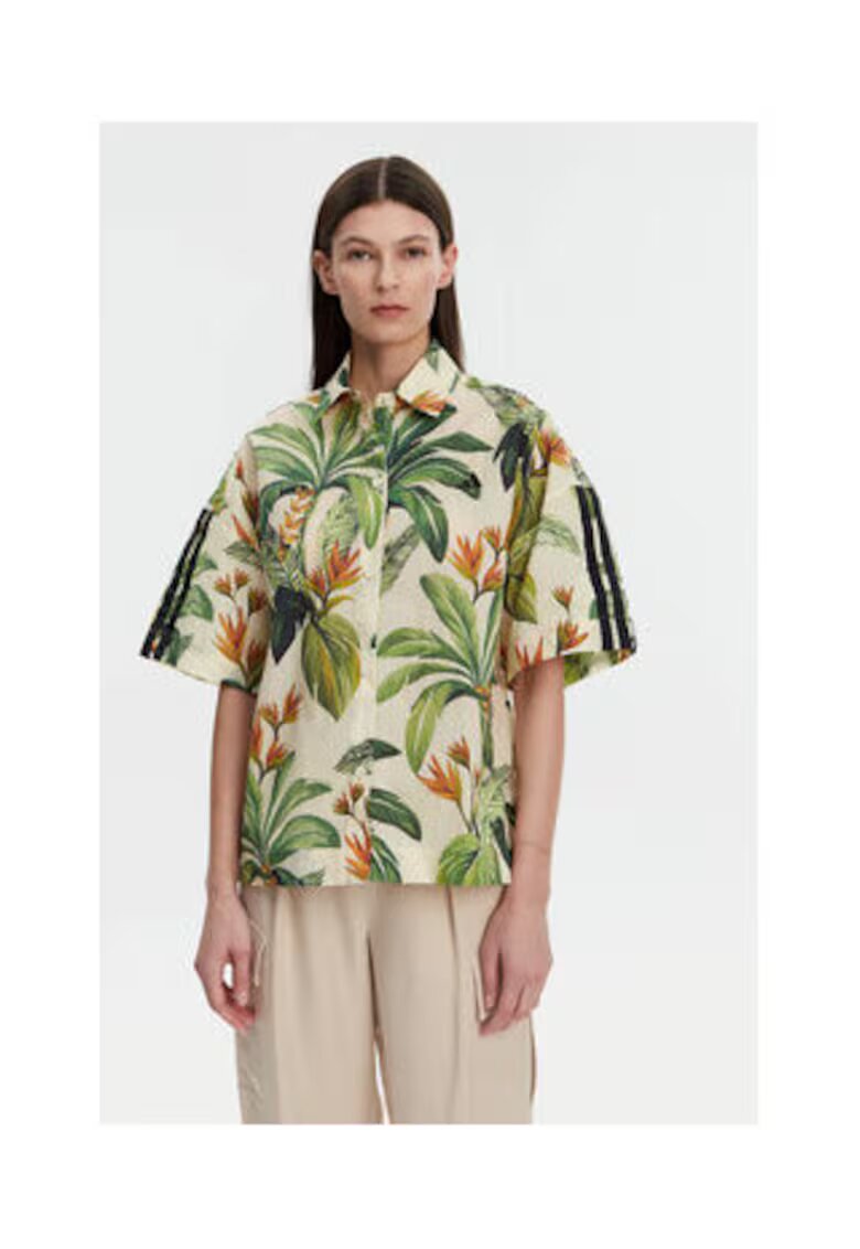 adidas Camasa lejera cu cu maneca scurta si imprimeu floral