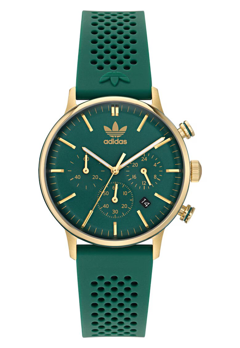adidas Ceas barbatesc CODE ONE CHRONO - inox - 40x10mm - verde - curea silicon - rezistenta apa 5 ATM