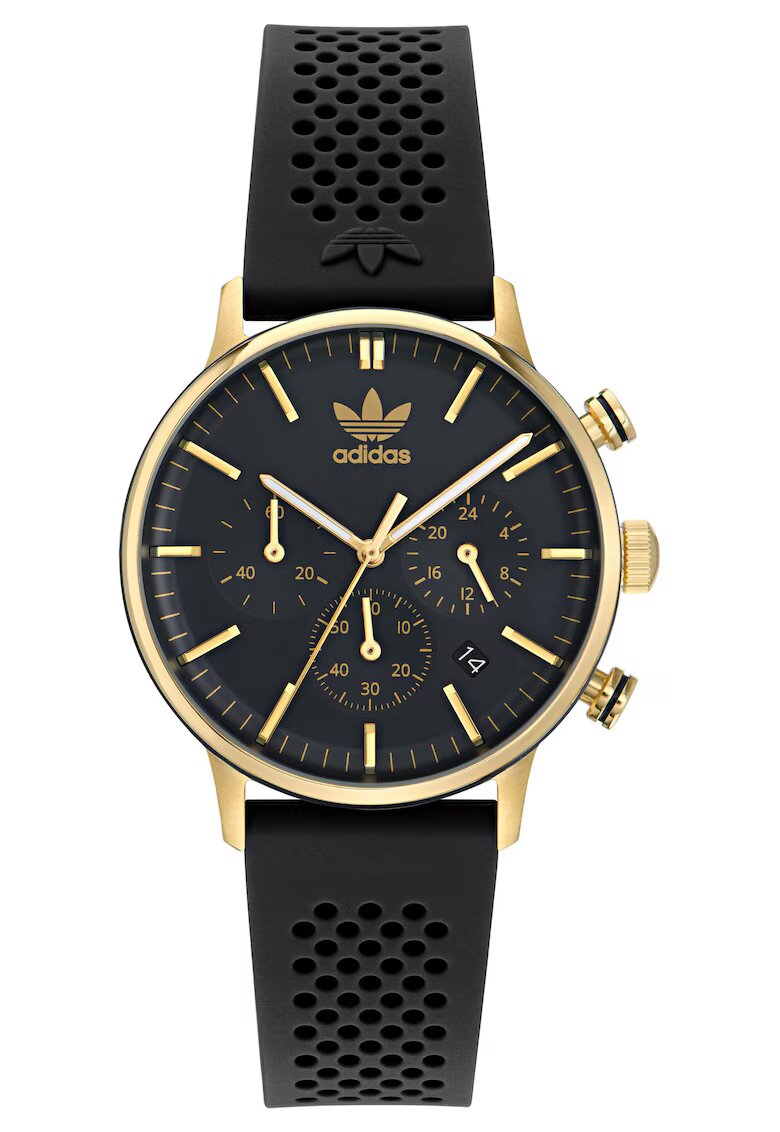 adidas Ceas barbatesc CODE ONE CHRONO - inox - negru - auriu - curea silicon