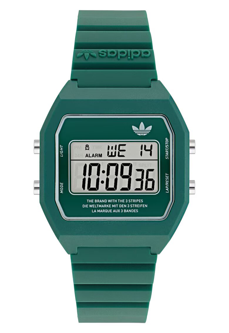 adidas Ceas barbatesc Digital Two - verde - curea din rasina - rezistenta la apa 5 ATM