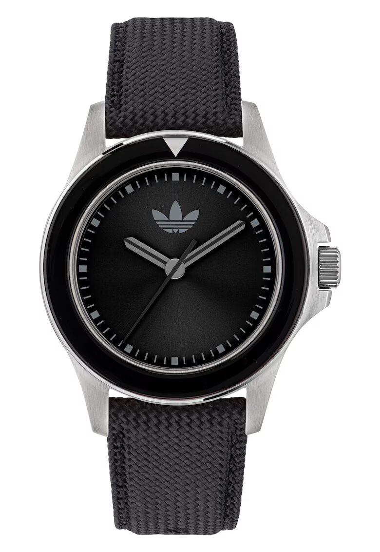adidas Ceas barbatesc EXPRESSION ONE - inox - curea sintetica - rezistent la apa 5 ATM - negru/auriu - Argintiu