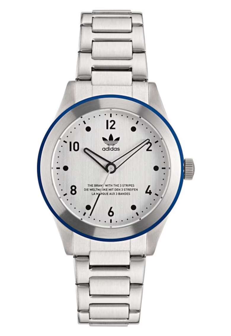 adidas Ceas barbatesc - inox - 40x10.2 mm - argintiu - mecanism quartz - rezistenta la apa 5 ATM