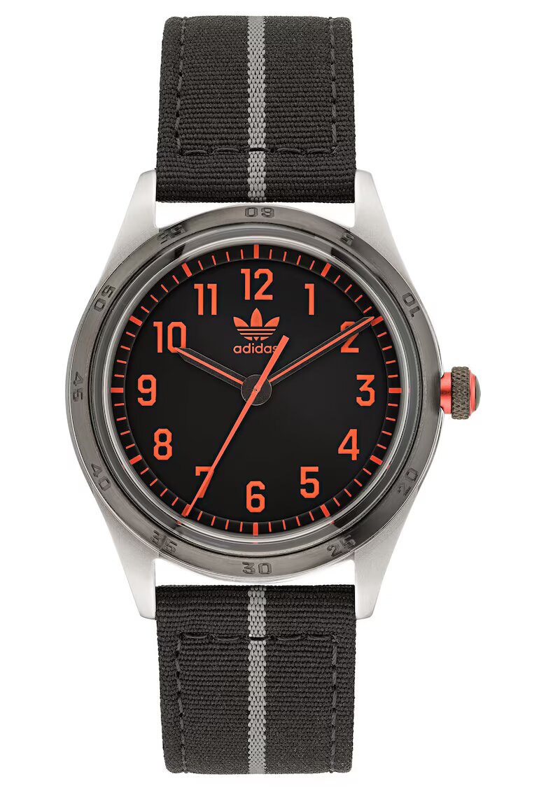 adidas Ceas barbatesc - inox - 42 mm - curea sintetica - negru - rezistent la apa 5 ATM