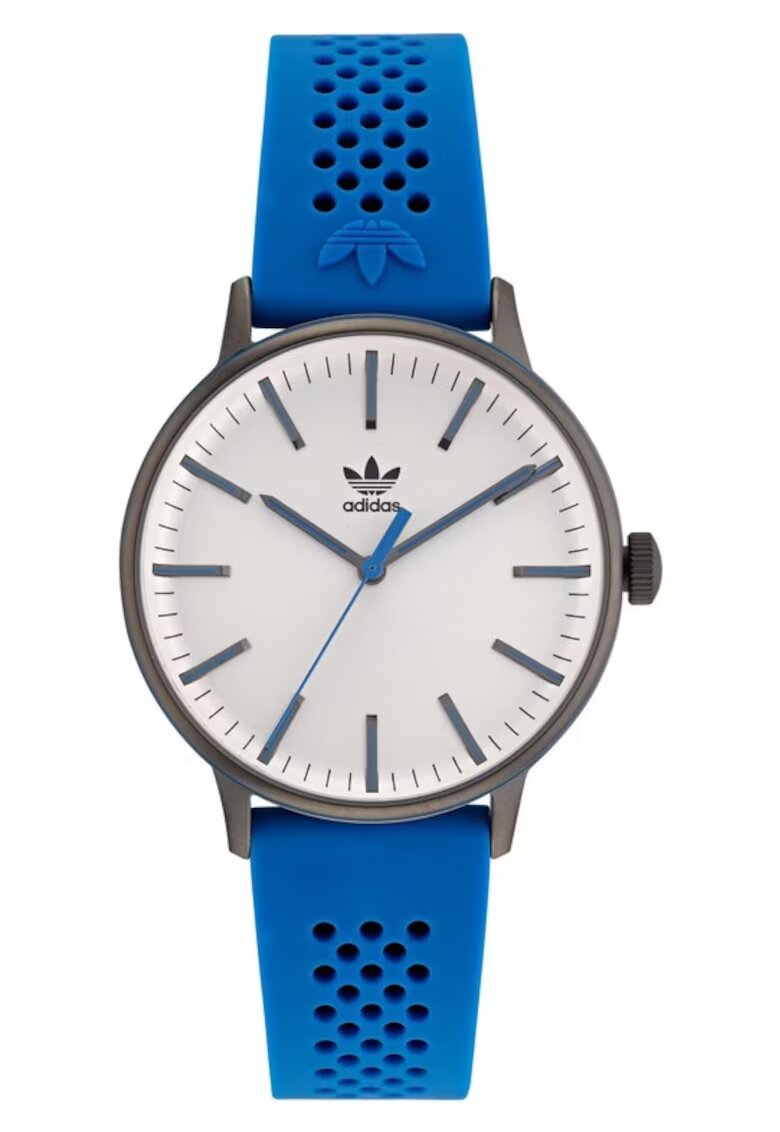 adidas Ceas barbati CODE ONE - curea silicon albastra - carcasa inox gri - diametru 38mm - rezistenta apa 5 ATM