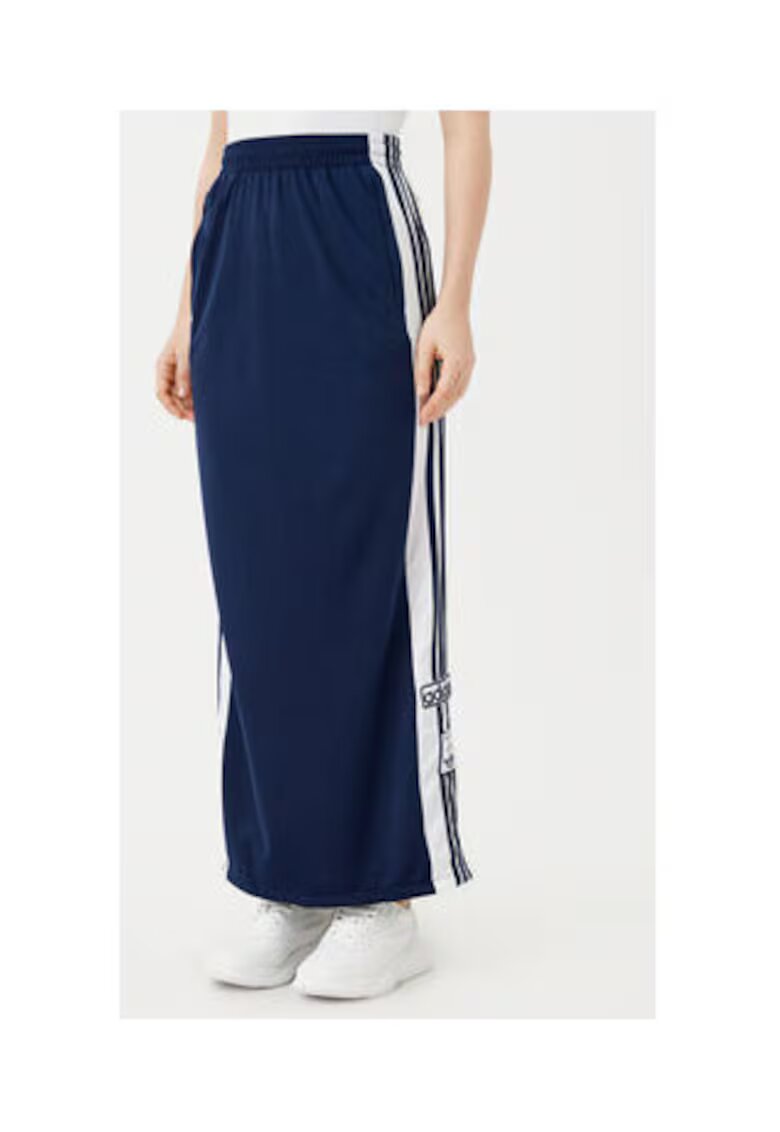 adidas Fusta maxi cu talie elastica si benzi logo laterale