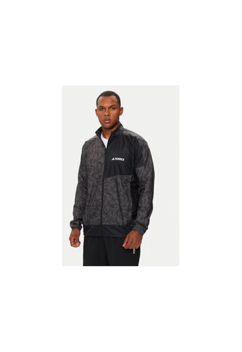 adidas Geaca alergare barbati - 303973148 - Poliester reciclat - Gri - Gri