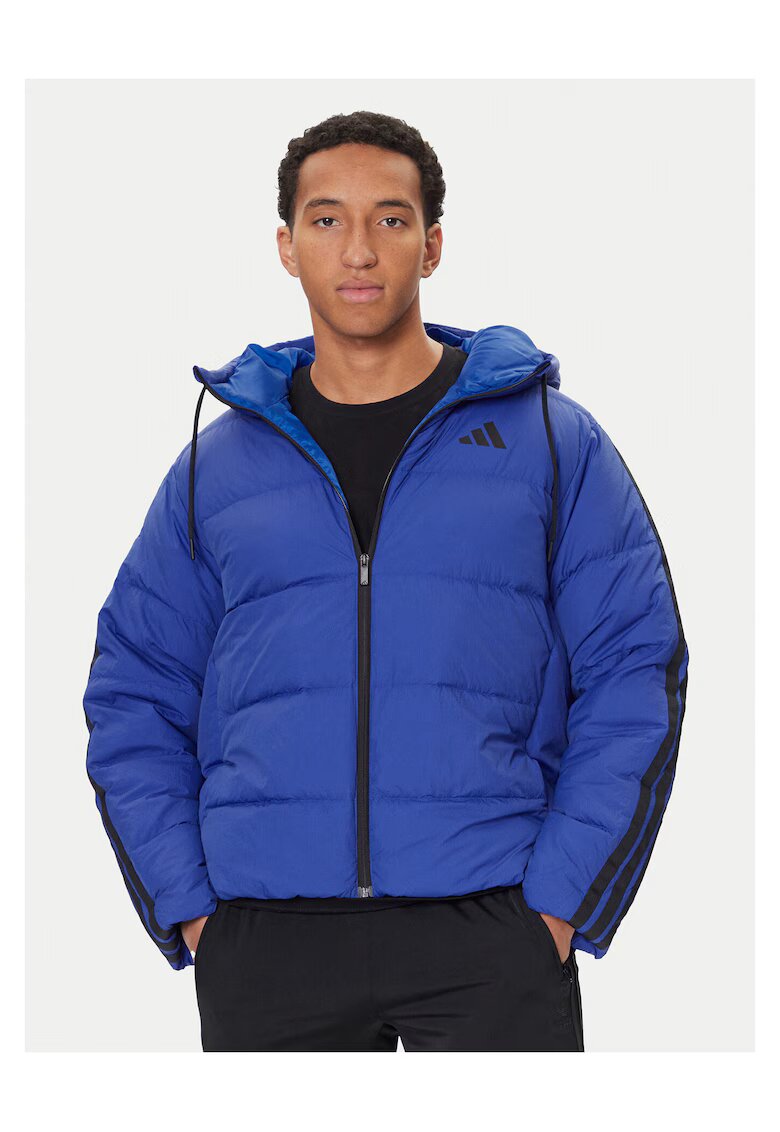 adidas Geaca de puf barbati albastru - bumbac -
