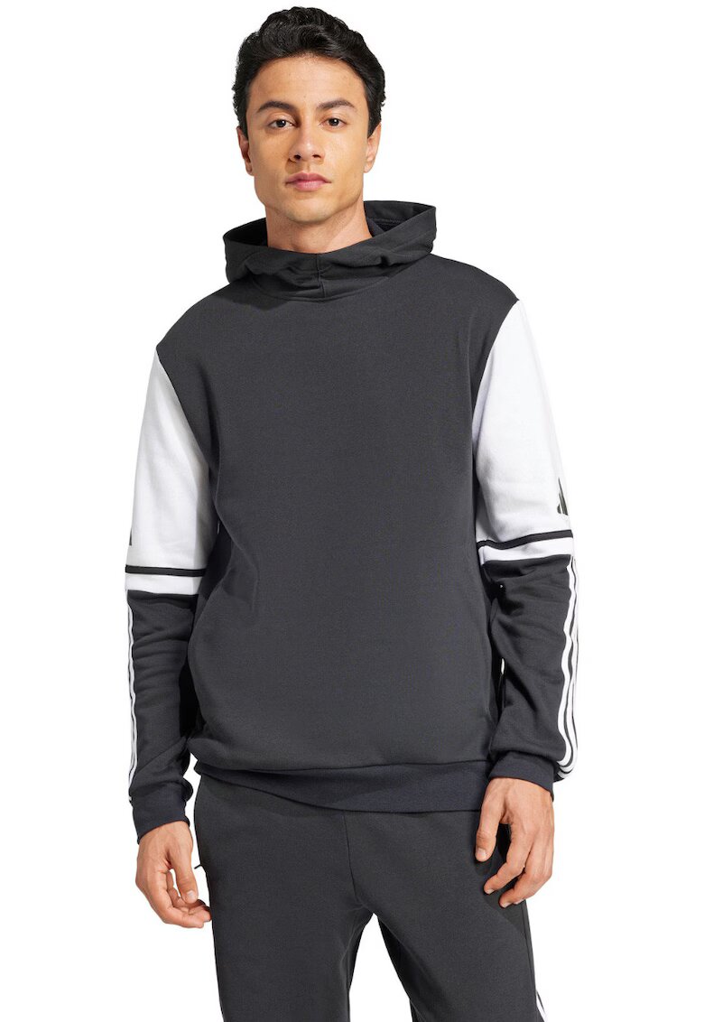 adidas Hanorac barbatesc Squadra 25 - gri si alb - bumbac si poliester - cu buzunare cu fermoar