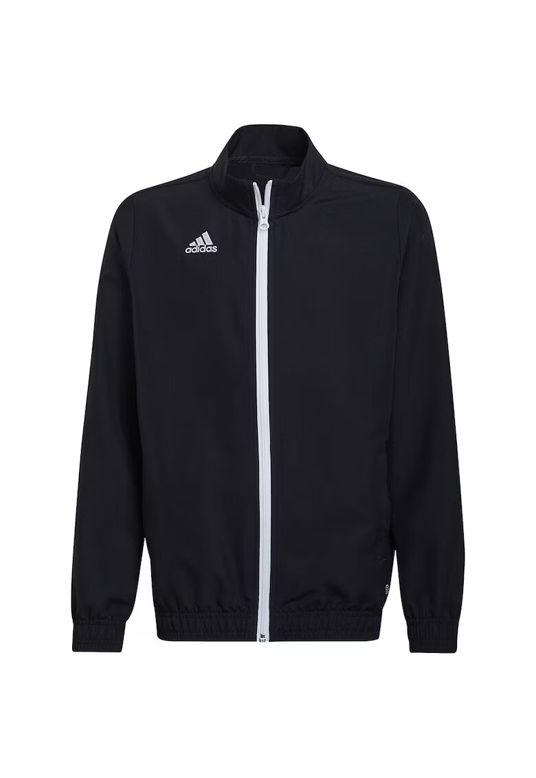 adidas Hanorac copii Entrada 22 - negru - material poliester - fermoar lung - guler inalt