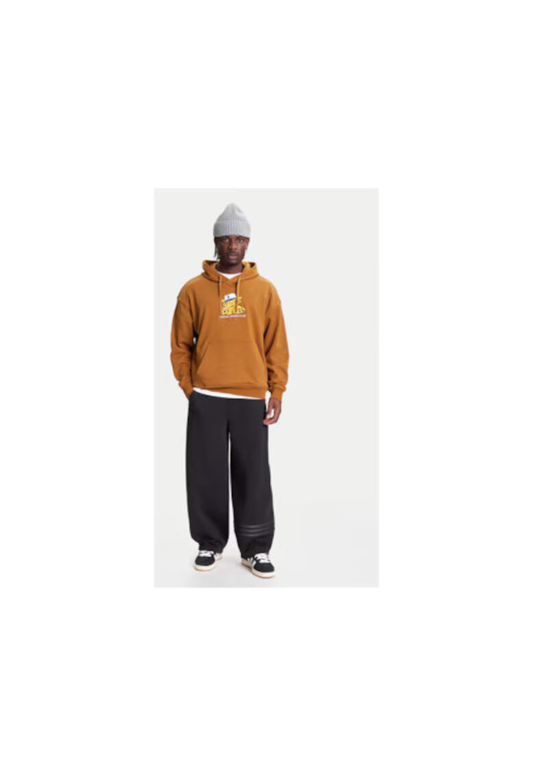 adidas Hanorac cu buzunar kangaroo - imprimeu si gluga cu snur