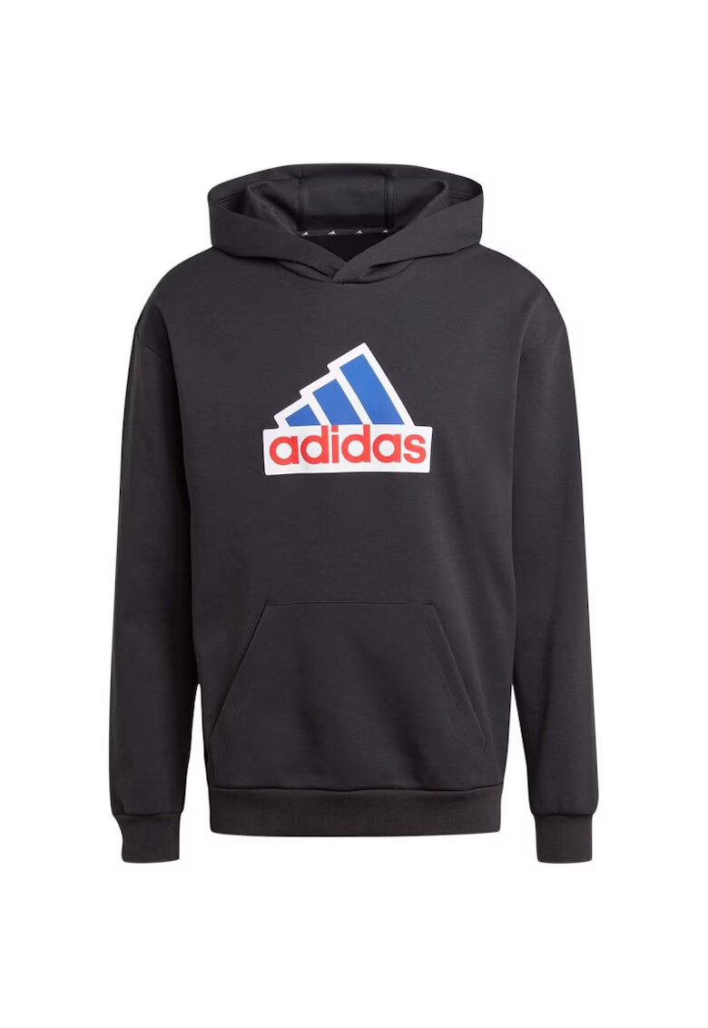 adidas Hanorac cu gluga pentru barbati Bumbac/Poliester - Negru