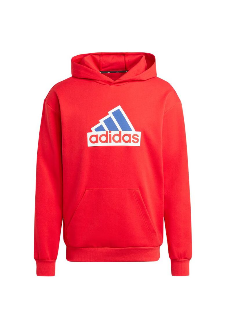 adidas Hanorac cu gluga pentru barbati Bumbac/Poliester - Rosu