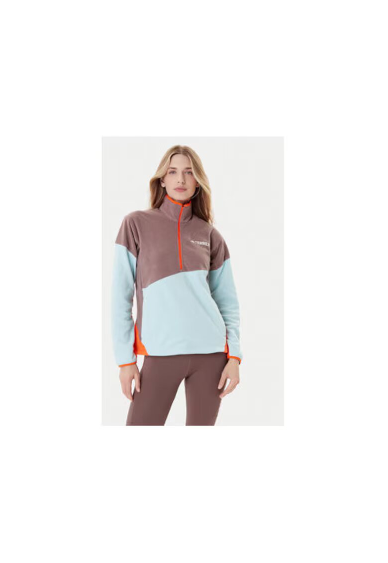 adidas Hanorac din fleece cu guler inalt