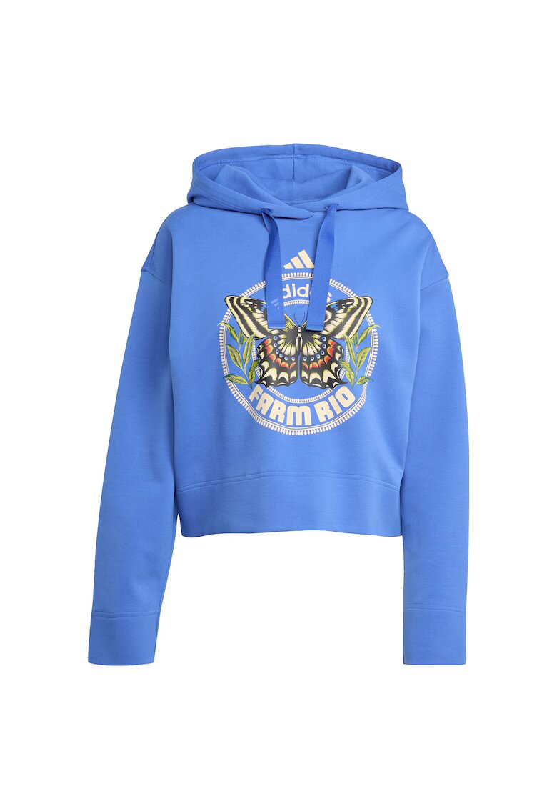 adidas Hanorac Farm Hoodie Femei - Albastru
