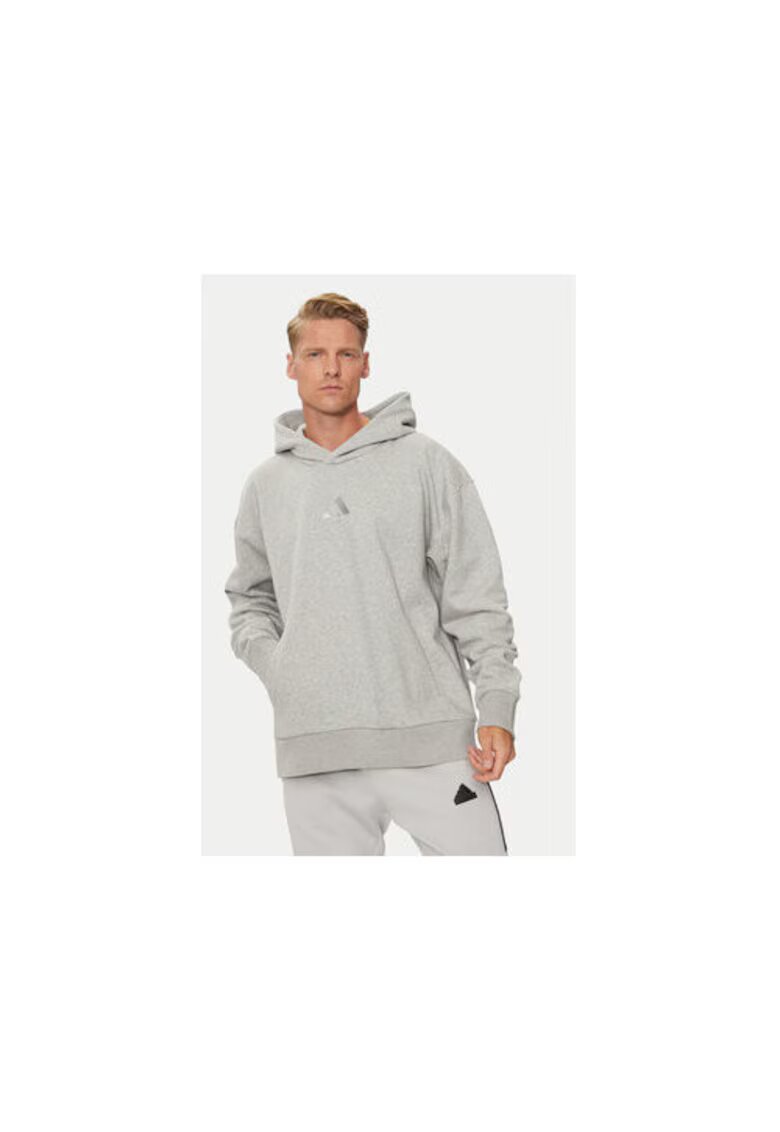 adidas Hanorac sport barbati - gri - 70% bumbac - 30% poliester reciclat