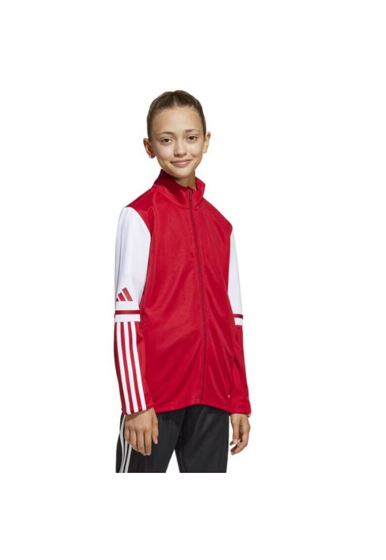 adidas Hanorac sport copii Squadra 25 Jr - poliester - alb/rosu