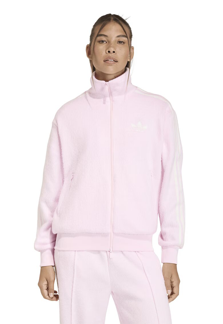 adidas Originals Bluza de trening cu buzunare laterale si fermoar - Roz