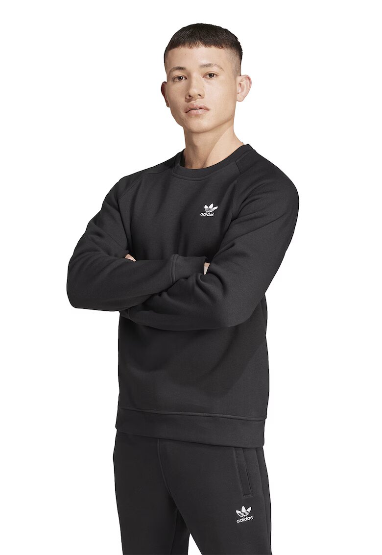 adidas Originals Bluza de trening cu decolteu la baza gatului si maneci raglan - Gri antracit