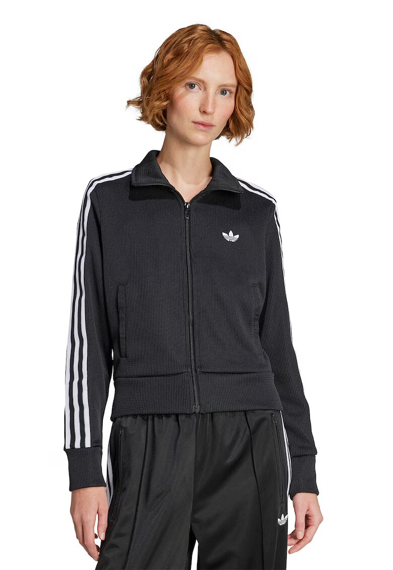adidas Originals Bluza de trening cu fermoar Firebird - Alb/Gri antracit
