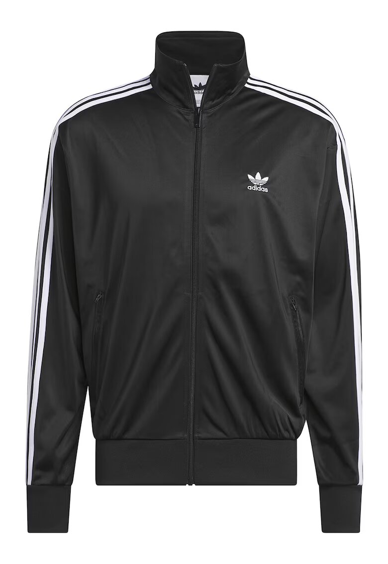adidas Originals Bluza de trening cu fermoar si guler inalt Firebird - Negru/Alb optic