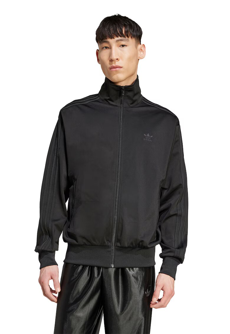 adidas Originals Bluza de trening cu fermoar si guler inalt Firebird - Negru stins