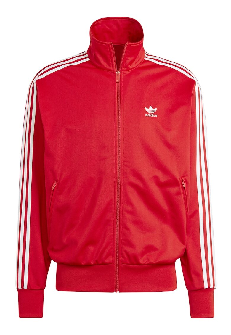 adidas Originals Bluza de trening cu fermoar si guler inalt Firebird - Rosu/Alb optic
