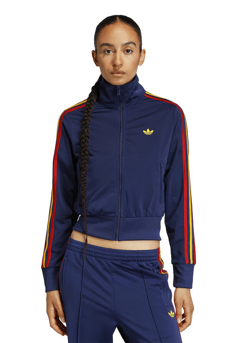 adidas Originals Bluza de trening cu fermoar si logo Classic - Rosu/Galben sofran/Bleumarin